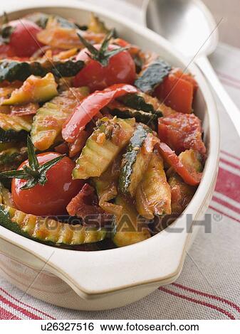 Dish of Provencale Courgettes View Large Photo Image Stock Photograph - Dish of Provencale Courgettes. Fotosearch