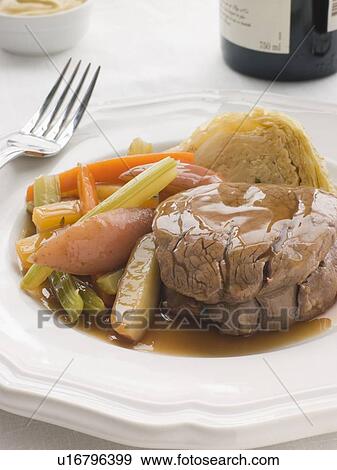 Plated Fillet of Beef a la Ficelle View Large Photo Image Stock Photo - Plated Fillet of Beef a la Ficelle. Fotosearch