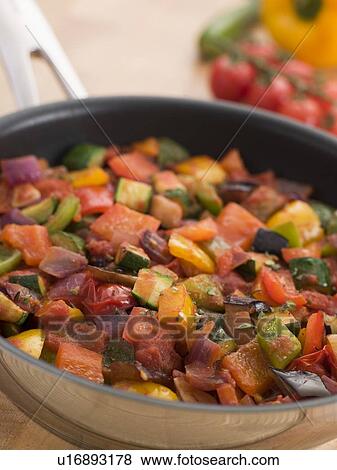 Stock Photo - Ratatouille in a Saute Pan. Fotosearch