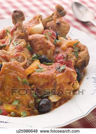 Stock Photo - Sauted Chicken Provencale. Fotosearch