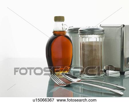 Diner Table with Cutlery and Sauces View Large Photo Image Stock Photo - Diner Table with Cutlery and Sauces. Fotosearch