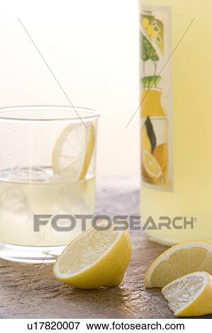 Stock Photo - Glass of Limoncello. Fotosearch