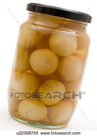 Jar of Pickled Onions View Large Photo Image Stock Photo - Jar of Pickled Onions. Fotosearch