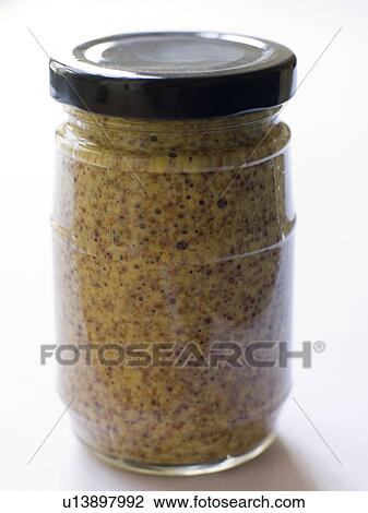 Jar of seed mustard View Large Photo Image Stock Image - Jar of seed mustard. Fotosearch