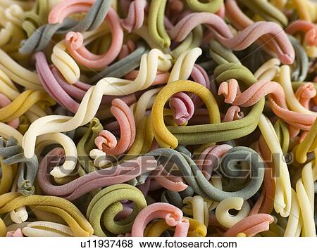 Multi-coloured pasta View Large Photo Image Stock Photo - Multi-coloured pasta. Fotosearch