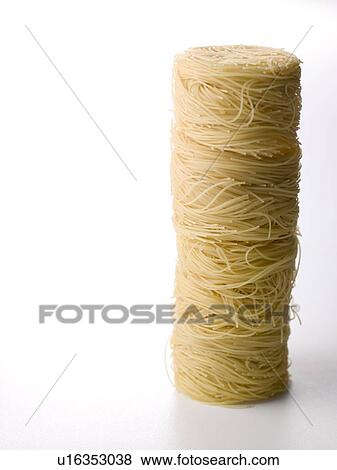 Stock Photo - Stack of Vermicelli Pasta. Fotosearch