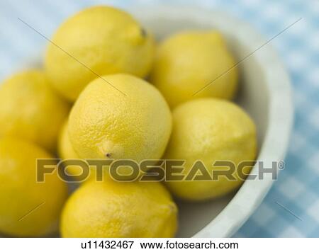 Plate of fresh lemons View Large Photo Image Stock Photo - Plate of fresh lemons. Fotosearch