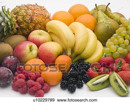 Selection of fresh fruit View Large Photo Image Stock Photo - Selection of fresh fruit. Fotosearch