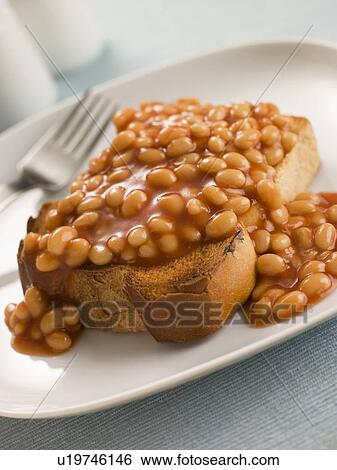 Baked Beans on Toast View Large Photo Image Stock Photograph - Baked Beans on Toast. Fotosearch