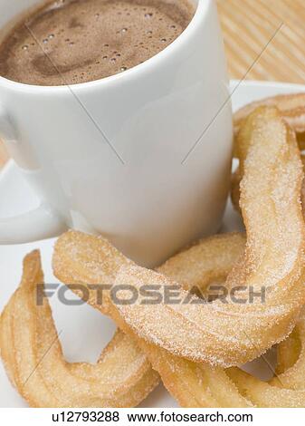 Stock Photo - Churros and Hot Chocolate. Fotosearch