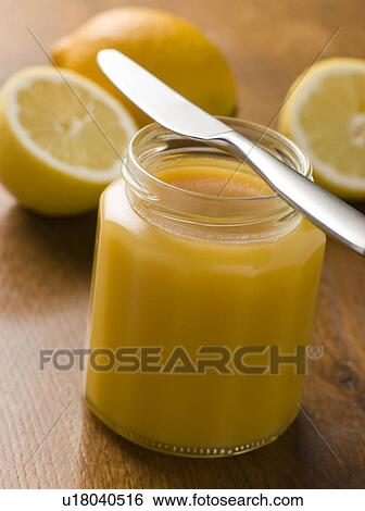 Stock Photograph - Jar of Lemon Curd. Fotosearch