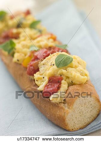 Stock Photo - Piperada Baguette. Fotosearch