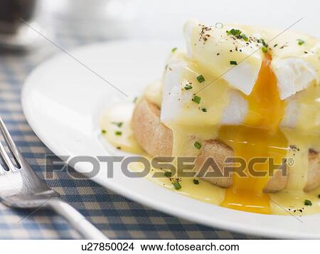 Picture - Smoked Haddock Eggs Benedict. Fotosearch
