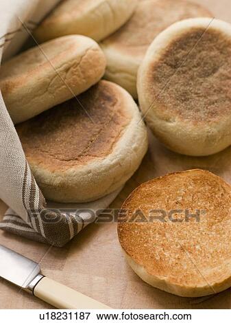 Toasted English Muffins View Large Photo Image Stock Photo - Toasted English Muffins. Fotosearch