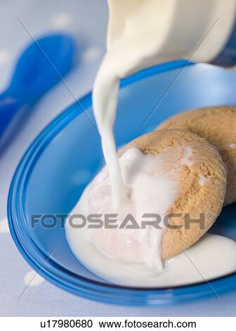 Two Malted Rusks in a Bowl with Milk View Large Photo Image Stock Image - Two Malted Rusks in a Bowl with Milk. Fotosearch