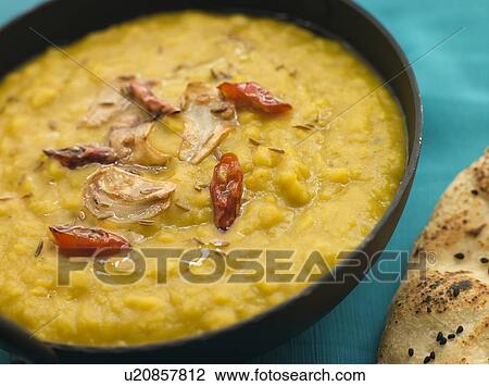 Bowl of Tarka Dal with Naan Bread View Large Photo Image Stock Image - Bowl of Tarka Dal with Naan Bread. Fotosearch