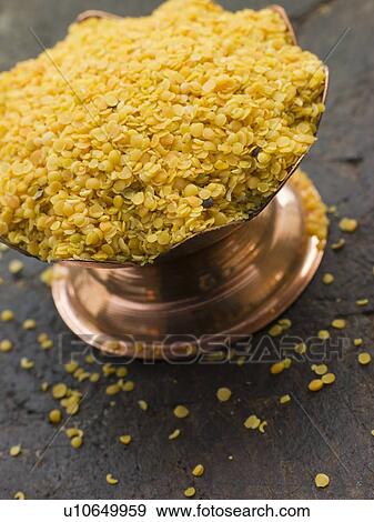 Stock Photo - Dish of Yellow Mustard Seeds. Fotosearch