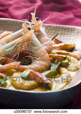 Malai King Prawn Curry View Large Photo Image Stock Photo - Malai King Prawn Curry. Fotosearch