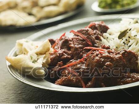 Pewter Plate With Meat Phall Fragrant Basmati and Naan View Large Photo Image Stock Image - Pewter Plate With Meat Phall Fragrant Basmati and Naan. Fotosearch