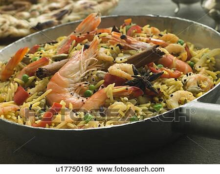 Prawn and Vegetable Biryani View Large Photo Image Stock Image - Prawn and Vegetable Biryani. Fotosearch