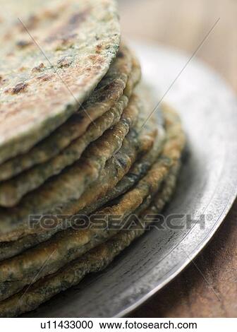 Stock Image - Stack of Sag Roti. Fotosearch