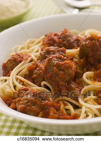 Bowl of Spaghetti Meatballs in Tomato Sauce View Large Photo Image Picture - Bowl of Spaghetti Meatballs in Tomato Sauce. Fotosearch