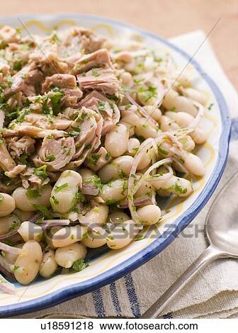 Stock Photo - Bowl of Tuna and Bean Salad. Fotosearch