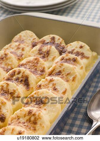 Stock Image - Dish of Gnocchi Romana. Fotosearch