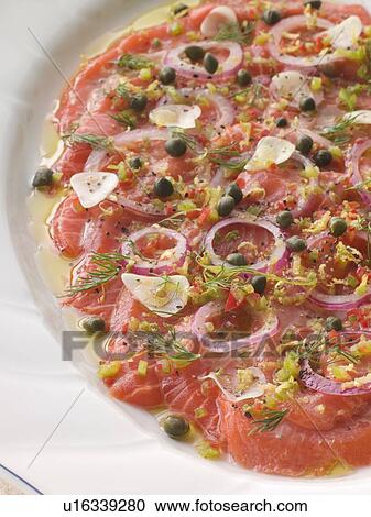 Platter of Marinated Salmon View Large Photo Image Stock Image - Platter of Marinated Salmon. Fotosearch