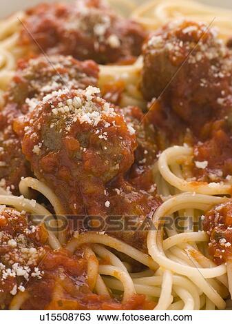Spaghetti Meatballs sprinkled with Parmesan Cheese View Large Photo Image Stock Image - Spaghetti Meatballs sprinkled with Parmesan Cheese. Fotosearch