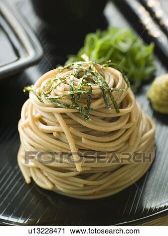 Chilled Soba Noodles With Wasabi and Soy Sauce View Large Photo Image Stock Image - Chilled Soba Noodles With Wasabi and Soy Sauce. Fotosearch