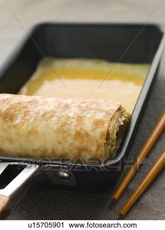 Rolled Dashi Omelette in a Square frying Pan View Large Photo Image Stock Image - Rolled Dashi Omelette in a Square frying Pan. Fotosearch