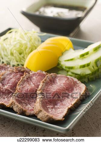 Seared Beef Fillet with Ponzo Sauce View Large Photo Image Stock Image - Seared Beef Fillet with Ponzo Sauce. Fotosearch