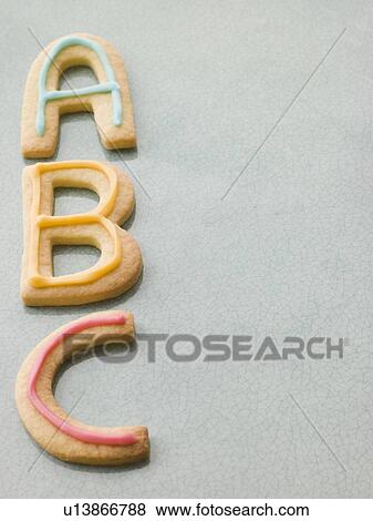 Stock Photo - ABC Shortbread Biscuits. Fotosearch