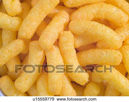 Stock Photo - Cheese Potato Puff Snacks. Fotosearch