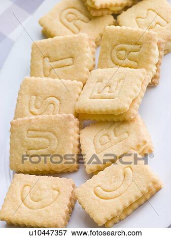 Stock Photo - Custard Cream Biscuits. Fotosearch