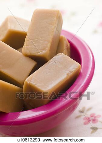 Stock Image - Dish of Vanilla Fudge. Fotosearch