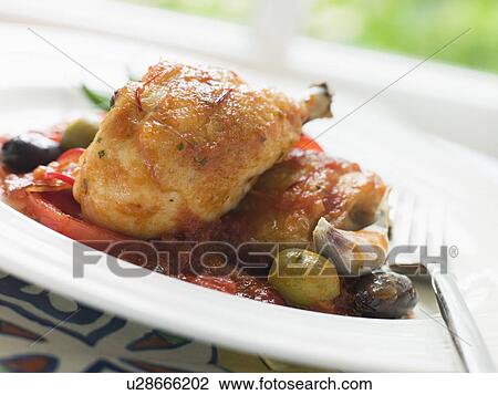 Chicken Chilindron- Pollo al Chilindron View Large Photo Image Stock Image - Chicken Chilindron- Pollo al Chilindron. Fotosearch