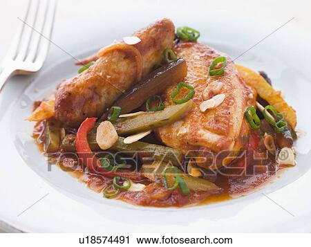 Chicken Samfaina View Large Photo Image Stock Image - Chicken Samfaina. Fotosearch