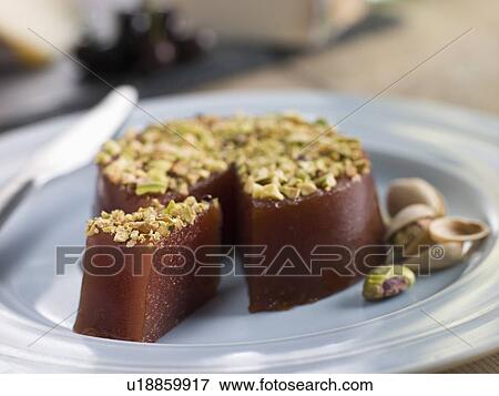 Membrillo- Quince and Pistachio Paste View Large Photo Image Stock Photo - Membrillo- Quince and Pistachio Paste. Fotosearch