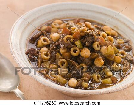 Oxtail and Chickpea Winter Soup View Large Photo Image Stock Image - Oxtail and Chickpea Winter Soup. Fotosearch