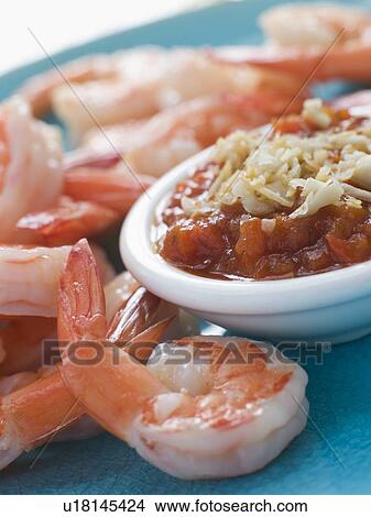 Tiger Prawns with Romesco Sauce View Large Photo Image Picture - Tiger Prawns with Romesco Sauce. Fotosearch