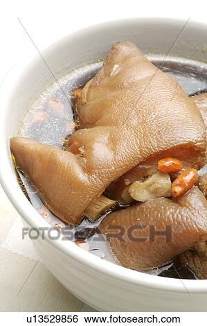 Stock Photograph - Close-up of angelica pork knuckle. Fotosearch
