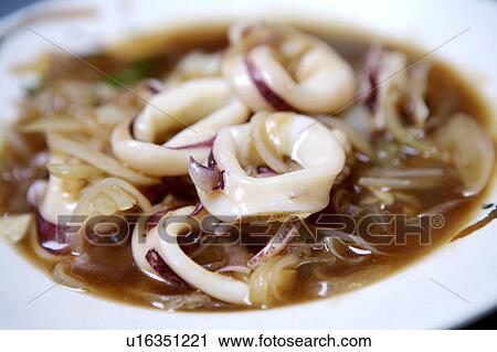 Close-up of dressed squid View Large Photo Image Stock Image - Close-up of dressed squid. Fotosearch