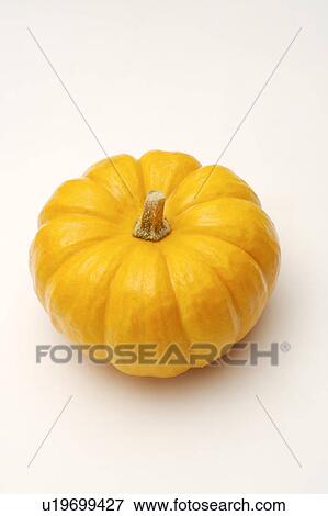 Stock Photo - Close-up of a yellow pumpkin. Fotosearch