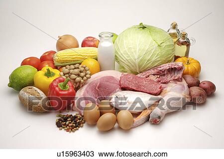 Close-up of different kinds of food View Large Photo Image Stock Image - Close-up of different kinds of food. Fotosearch