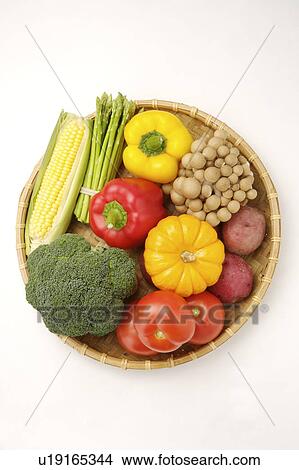 Picture - Close-up of different kinds of vegetables and fruits. Fotosearch