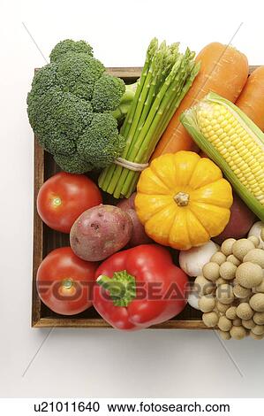 Stock Image - Many kinds of fresh vegetables. Fotosearch