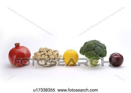 Fruits and vegetables in a row, close-up View Large Photo Image Stock Photography - Fruits and vegetables in a row, close-up. Fotosearch
