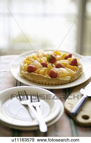 Stock Photo - Fruit tart ready to be served. Fotosearch
